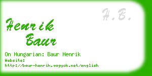 henrik baur business card